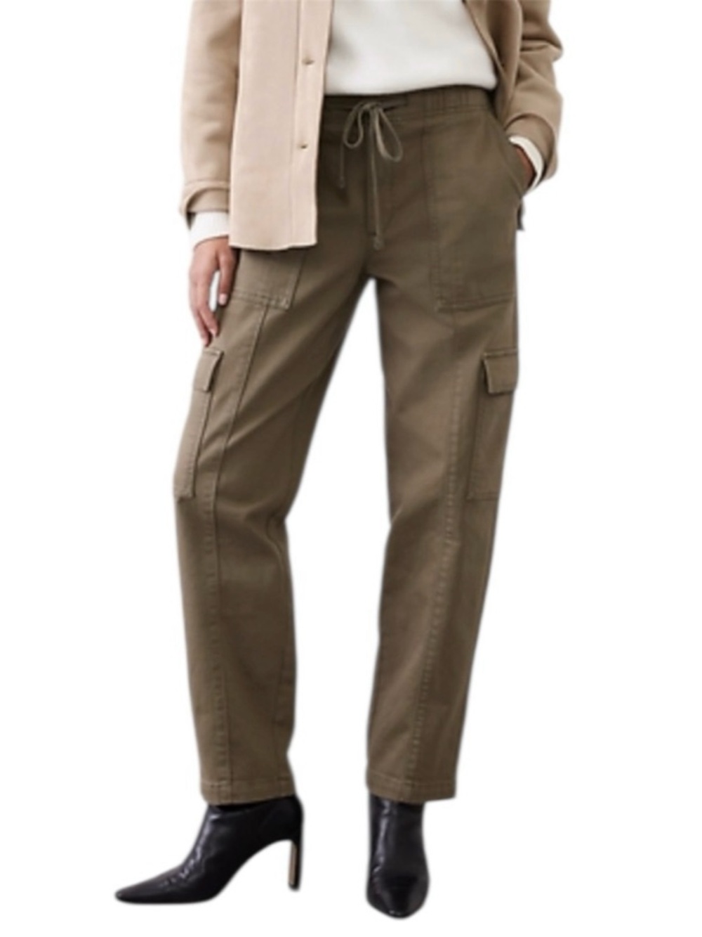 BANANA REPUBLIC Olive Tapered Mid Rise Jeans Tall Medium
